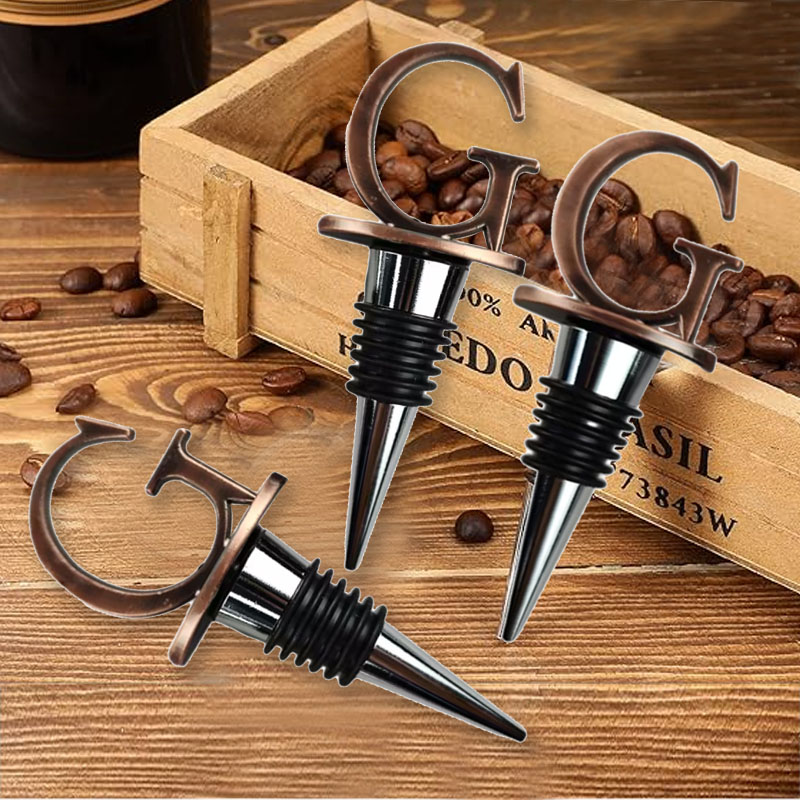Wholesale Creative and Fun Letter G Wine Stopper Bar Wine Bottle Stopper Wine Accessories Kitchen Gi