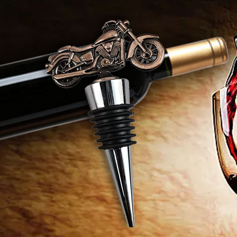 Wholesale Creative Ghost Rider Motorcycle Wine Stopper Bar Wine Bottle Stopper Kitchen Gift Gift Cha