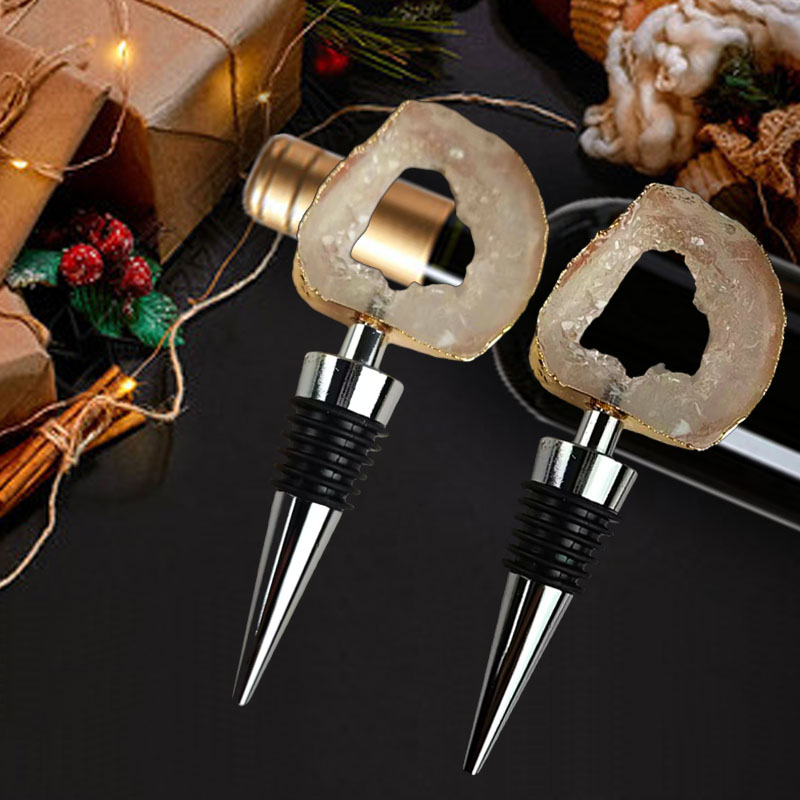 Wholesale Creative decorative wine bottle stoppers for holiday parties, wedding bars, reusable alloy
