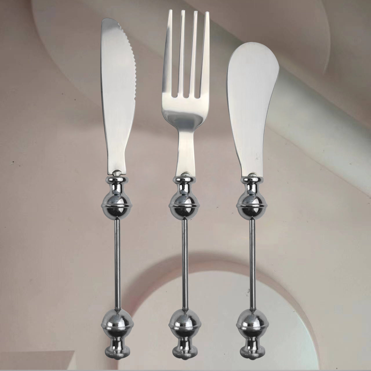 A set of butter knife, cheese knife, fruit cake knife, steak knife, pizza knife, kitchen accessories