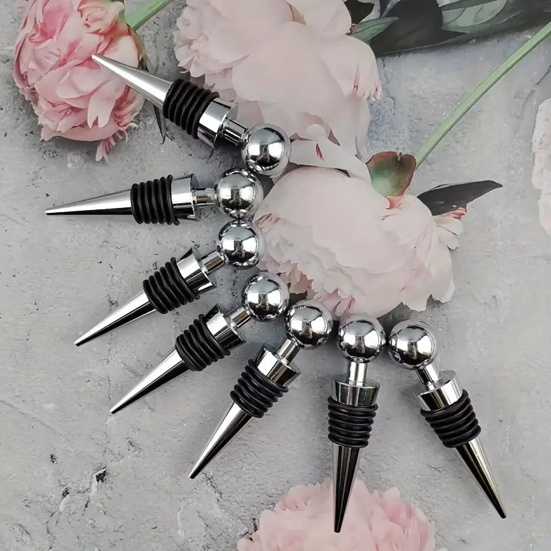 Metal Wine Stopper, Stainless Steel Red Wine Stopper, Wine Bottle Cork, Expanding Beverage Bottle St
